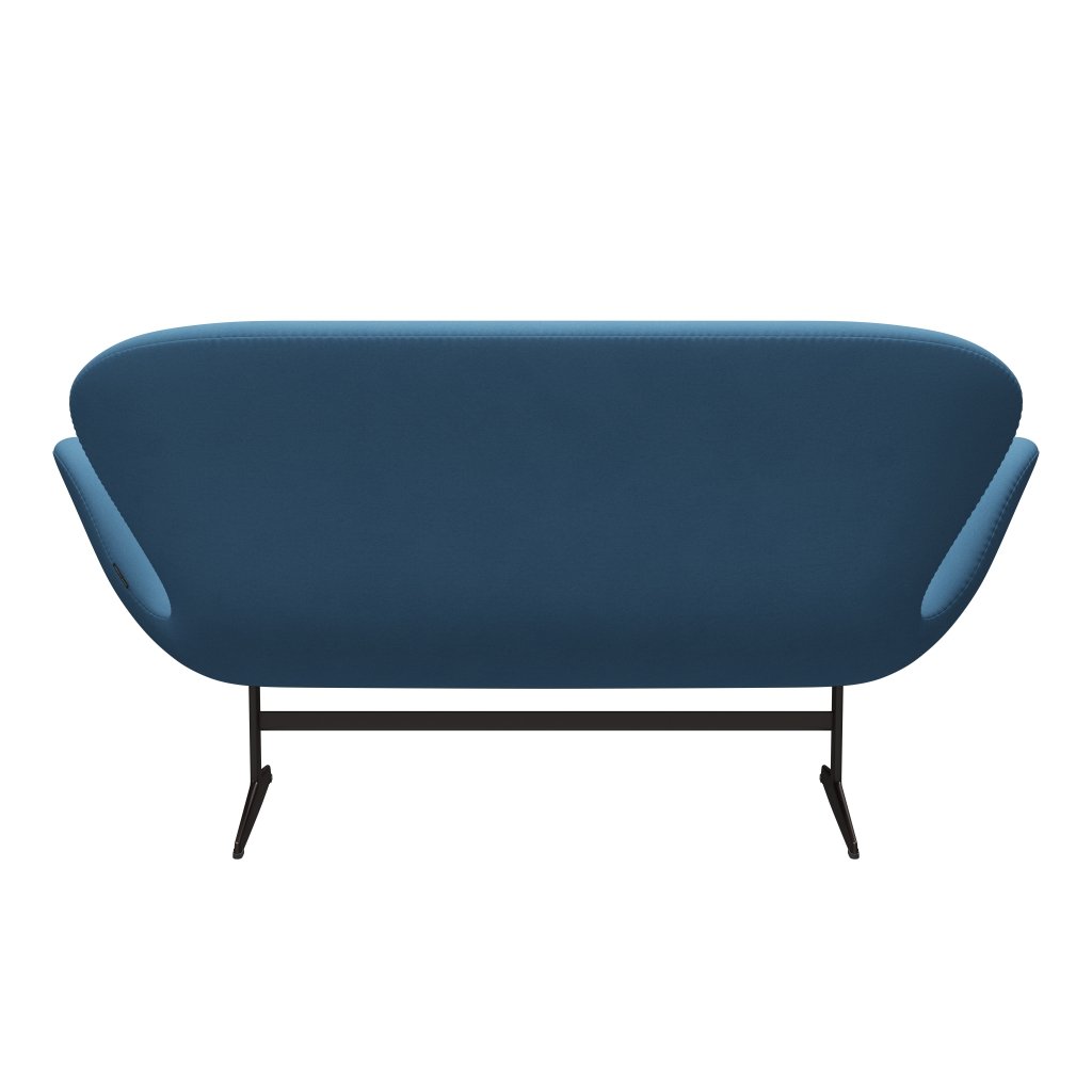 Fritz Hansen Swan Sofa 2 Sitzer, Braun Bronze/Komfort Hellblau (01124)