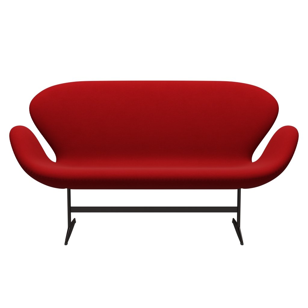 Fritz Hansen Swan Sofa 2 Seater, Brown Bronze/Comfort Red (01414)