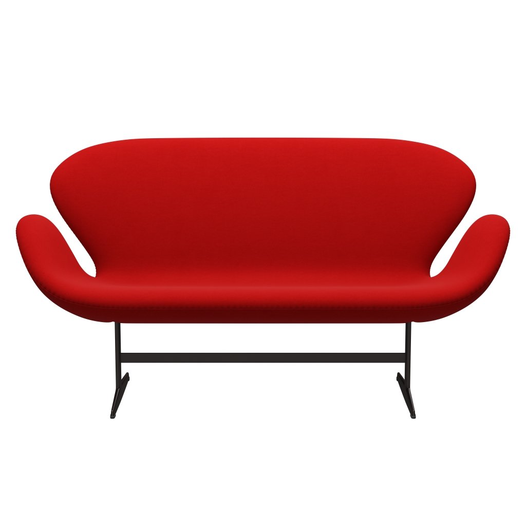 Fritz Hansen Swan Sofa 2 -zits, bruin brons/comfortrijk rood (64003)