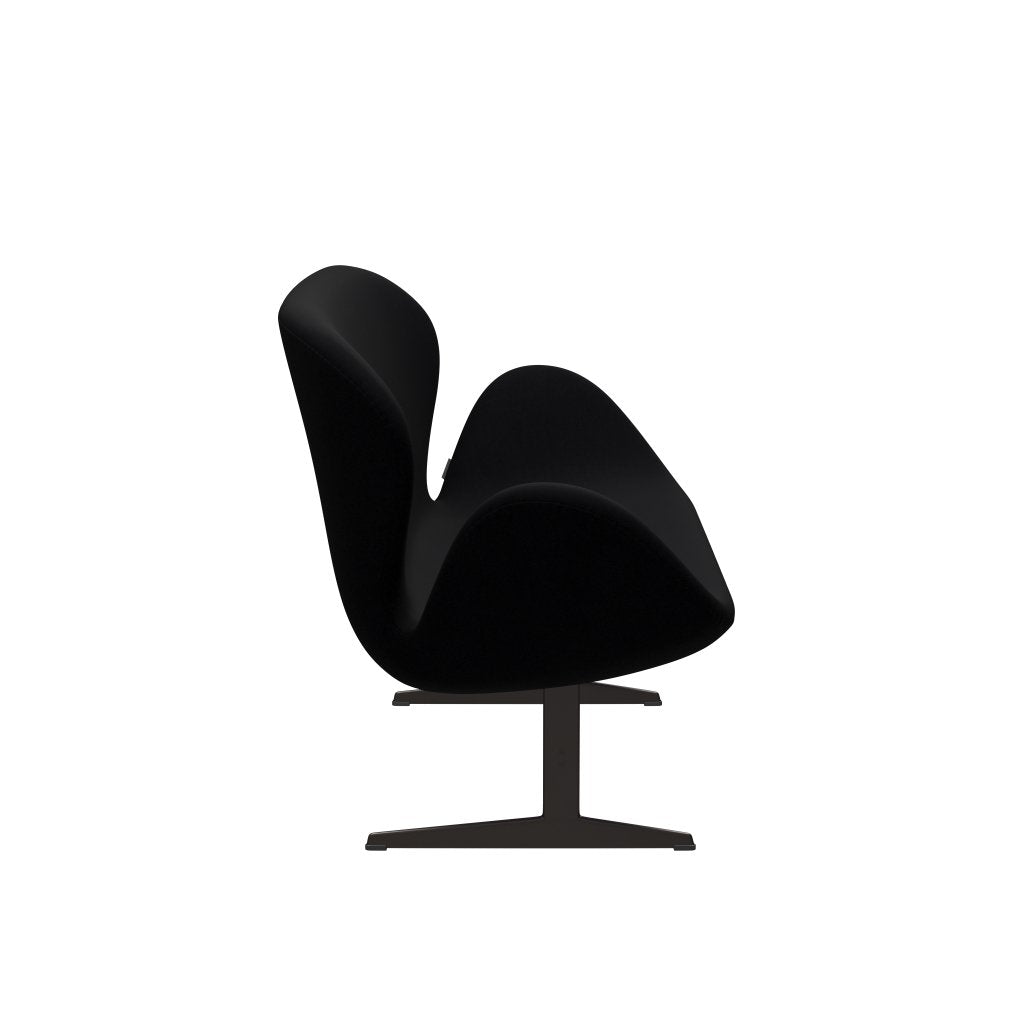 Fritz Hansen Swan divano 2 posti, bronzo marrone/comfort nero (00050)