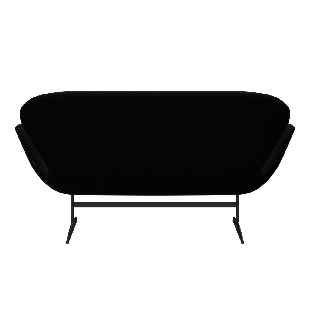 Fritz Hansen Swan Sofa 2-Sitzer, Braun Bronze/Komfort Schwarz (00050)