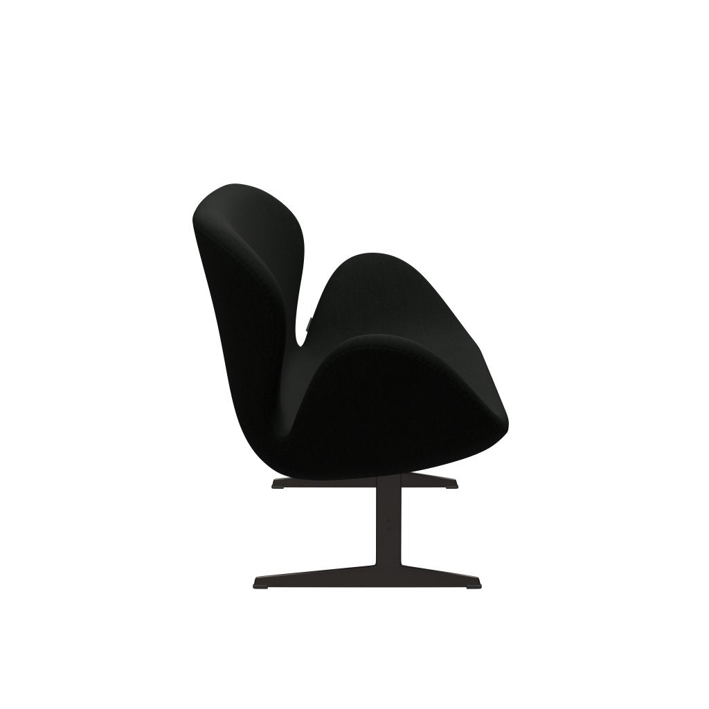 Fritz Hansen Swan divano 2 posti, bronzo marrone/comfort nero (60009)