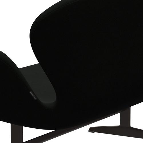 Fritz Hansen Canapé de cygne 2 places, bronze brun / confort noir (60009)