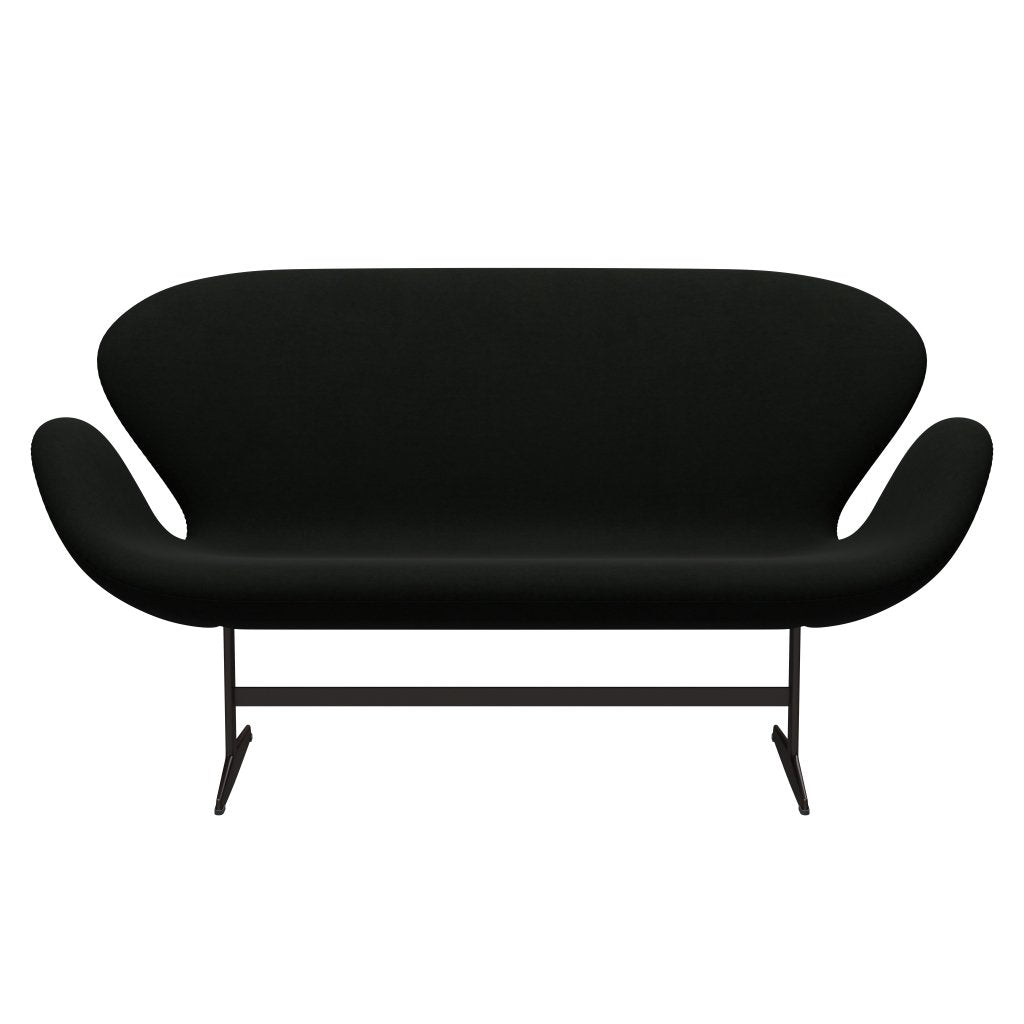 Fritz Hansen Swan Sofa 2 seters, brun bronse/komfort svart (60009)