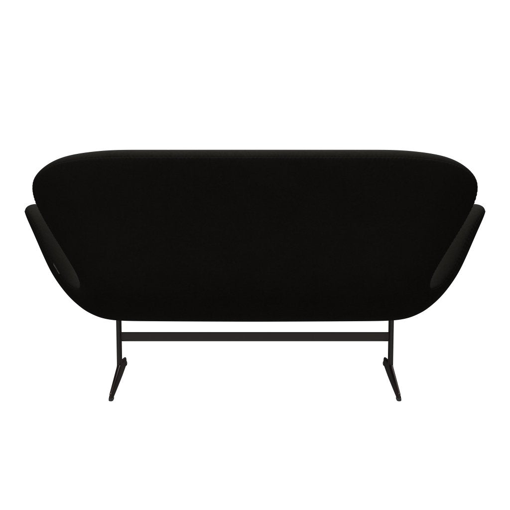 Fritz Hansen Swan Sofa 2 Seater, Brown Bronze/Comfort Black (61013)