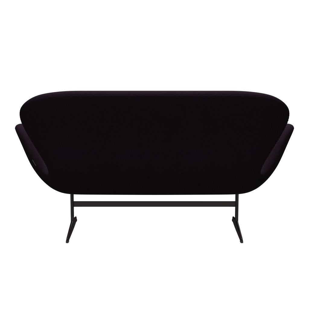 Fritz Hansen Swan Sofa 2 Seater, Brown Bronze/Divina Aubergine (376)