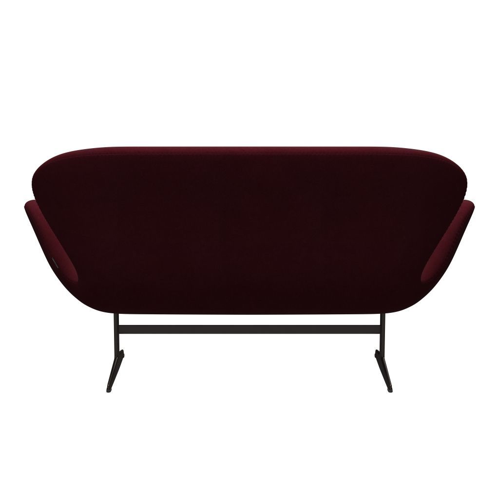 Fritz Hansen Swan Sofa 2-Sitzer, Braun Bronze/Divina Aubergine (671)