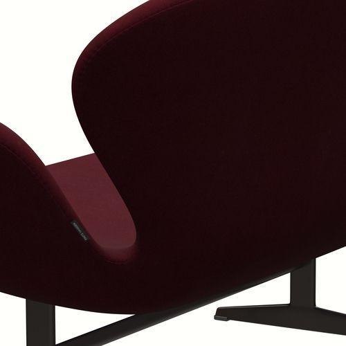 Fritz Hansen SWAN SOFA 2 -sits, Brown Bronze/Divina Aubergine (671)