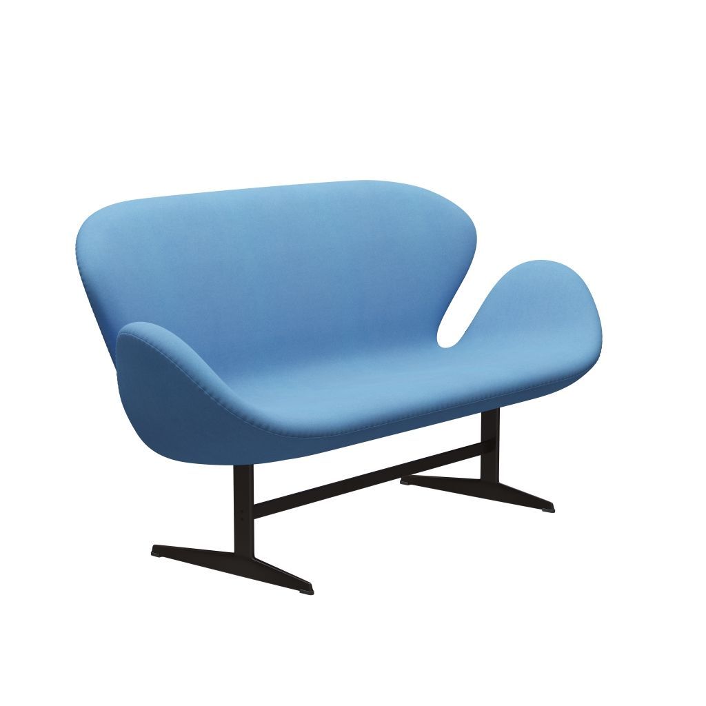 Fritz Hansen Swan divano 2 posti, bronzo marrone/divina blu chiaro (712)