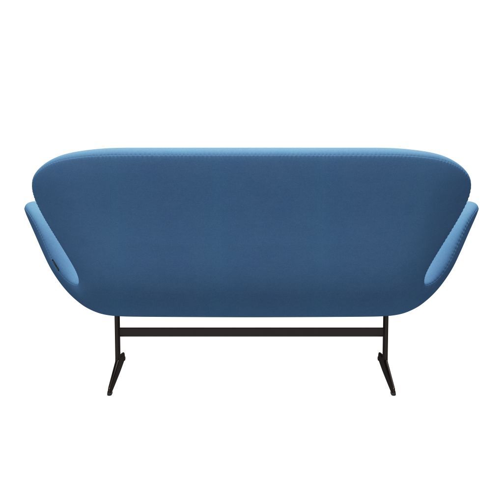 Fritz Hansen Swan Sofa 2-Sitzer, Braun Bronze/Divina Hellblau (712)