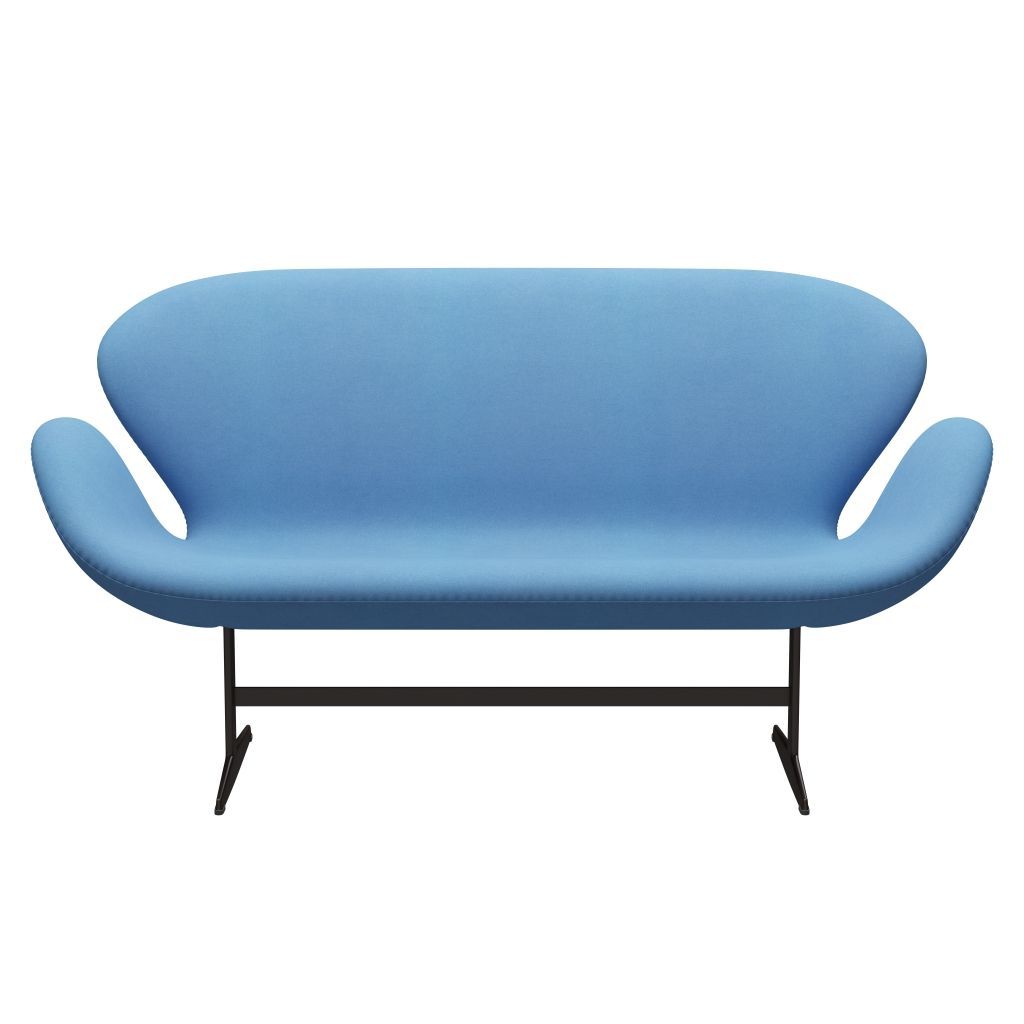 Fritz Hansen Swan Sofa 2 -zits, bruin brons/divina lichtblauw (712)