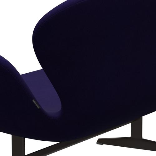 Fritz Hansen Swan Sofa 2 plazas, bronce marrón/Divina Violet Dark (692)