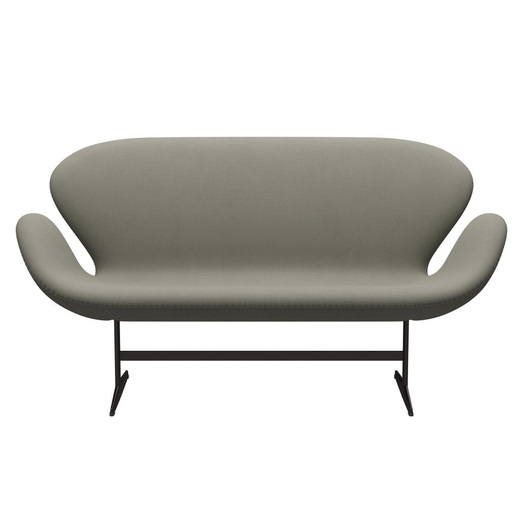 Fritz Hansen Swan Sofa 2-Sitzer, Braun Bronze/Fame Grau (61136)