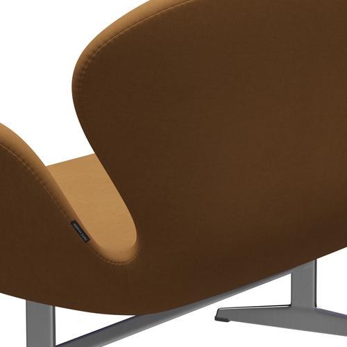 Fritz Hansen Swan Sofa 2 -zits, satijnen geborsteld aluminium/comfort beige (09084)