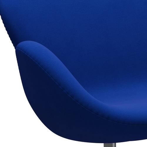 Fritz Hansen Swan Sofa 2 -zits, satijnen geborsteld aluminium/comfortblauw (00035)