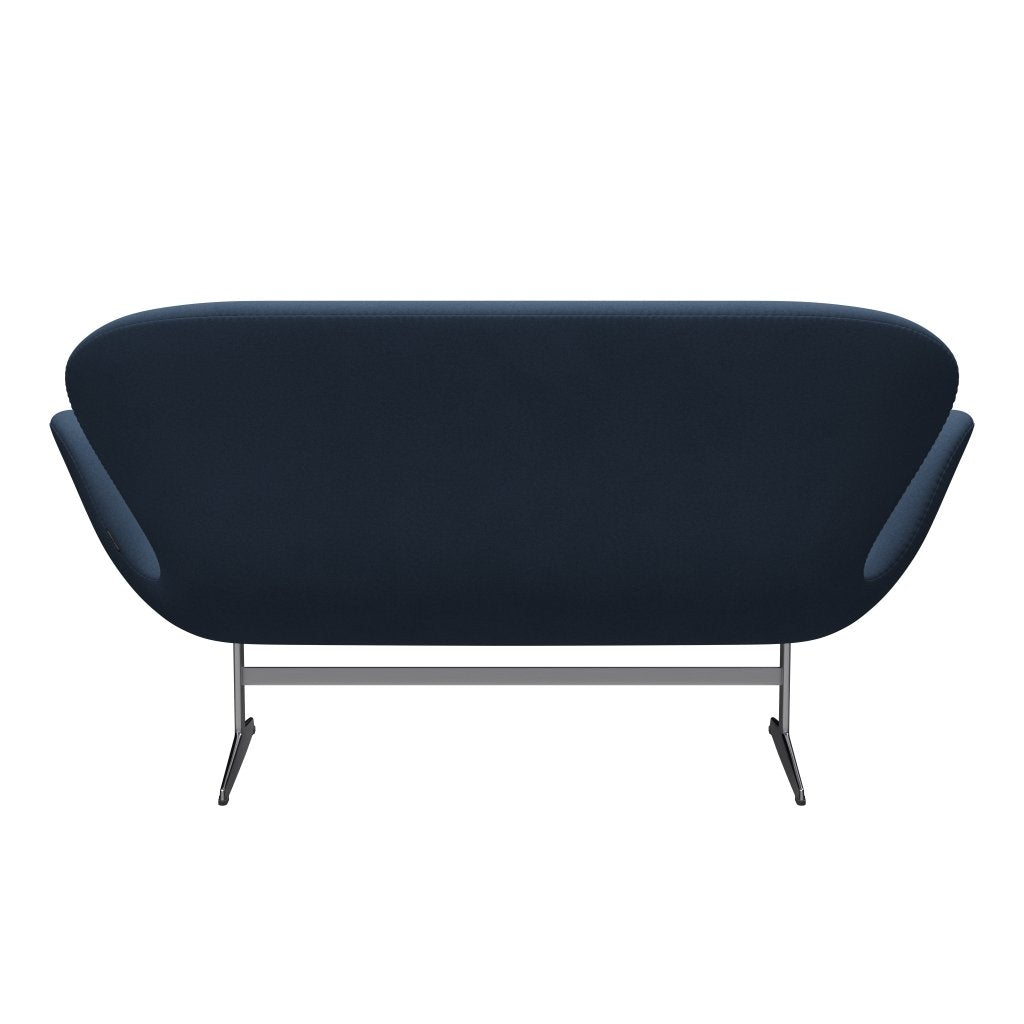 Fritz Hansen Swan Sofa 2 -zits, satijnen geborsteld aluminium/comfort donkergrijs (09074)