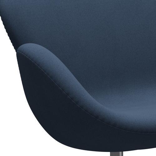 Fritz Hansen Swan Sofa 2 -zits, satijnen geborsteld aluminium/comfort donkergrijs (09074)