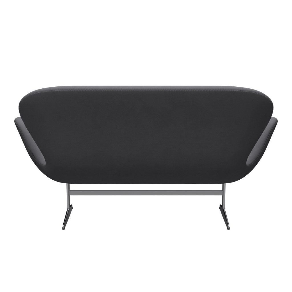 Fritz Hansen Swan Sofa 2 -zits, satijnen geborsteld aluminium/comfortgrijs (01012)