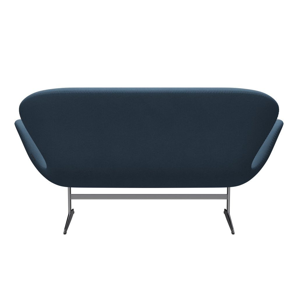 Fritz Hansen Swan Sofa 2 -zits, satijnen geborsteld aluminium/comfortgrijs (01160)