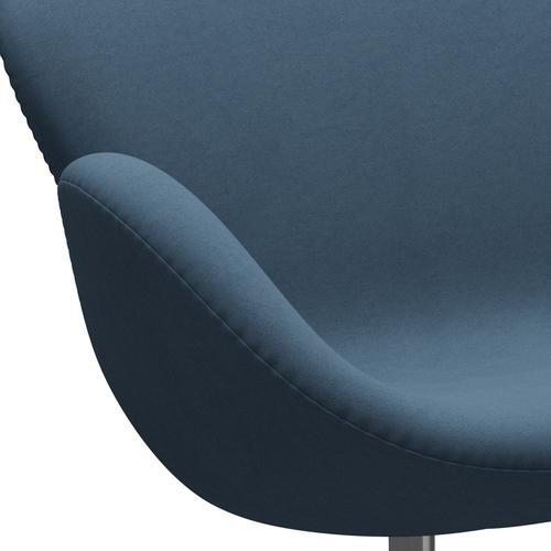 Fritz Hansen Swan Sofa 2 -zits, satijnen geborsteld aluminium/comfortgrijs (01160)