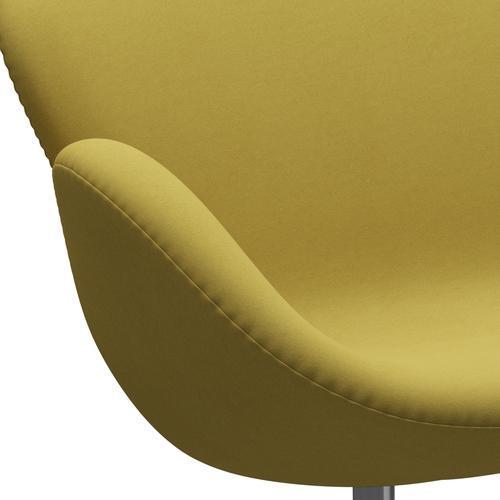 Fritz Hansen Swan divano 2 posti, luce di sabbia in alluminio/comfort di satinia (01049)