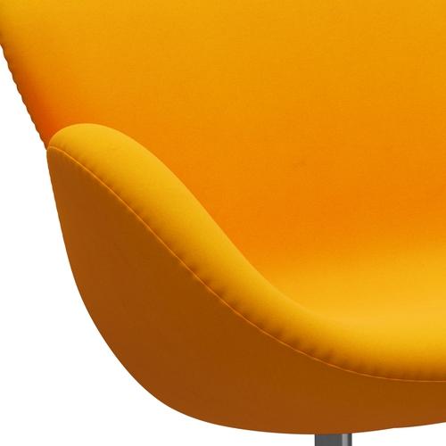 Fritz Hansen Swan Sofa 2 Seater, Satin børstet aluminium/Divina Orange (426)