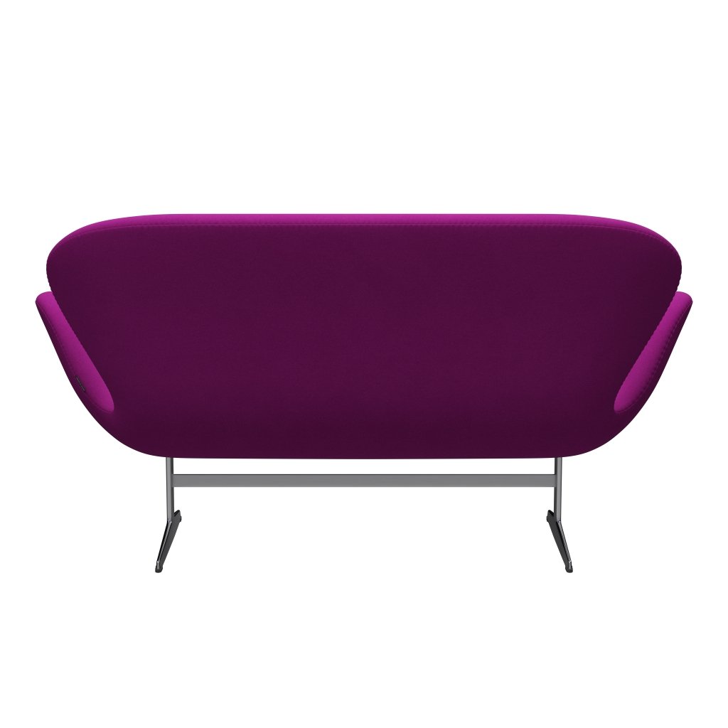 Fritz Hansen Swan Sofa 2 plazas, aluminio cepillado por satén/Divina Violet (666)