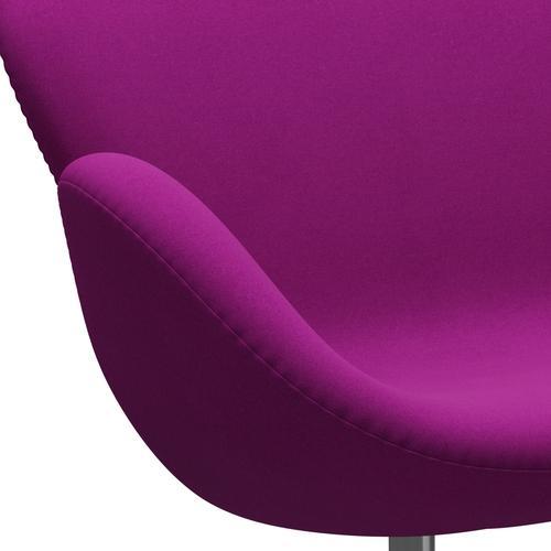 Fritz Hansen Swan Sofa 2 plazas, aluminio cepillado por satén/Divina Violet (666)