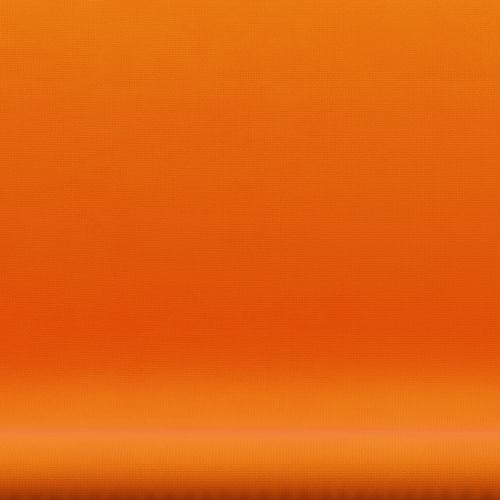 Fritz Hansen Swan Sofa 2 Seater, Satin Brushed Aluminium/Fame Orange (63077)