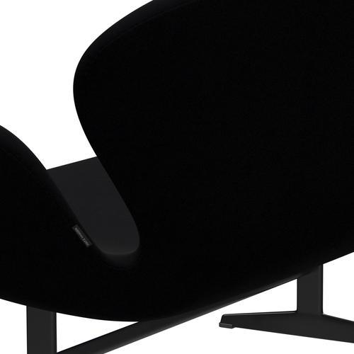 Fritz Hansen Canapé de cygne 2 places, noir laqué / confort noir (00050)