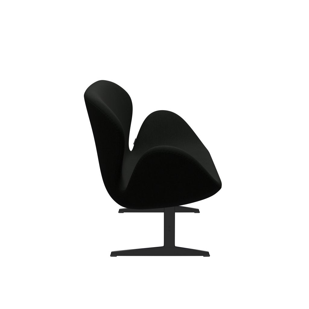 Fritz Hansen Swan divano 2 posti, nero laccato/comfort nero (60009)