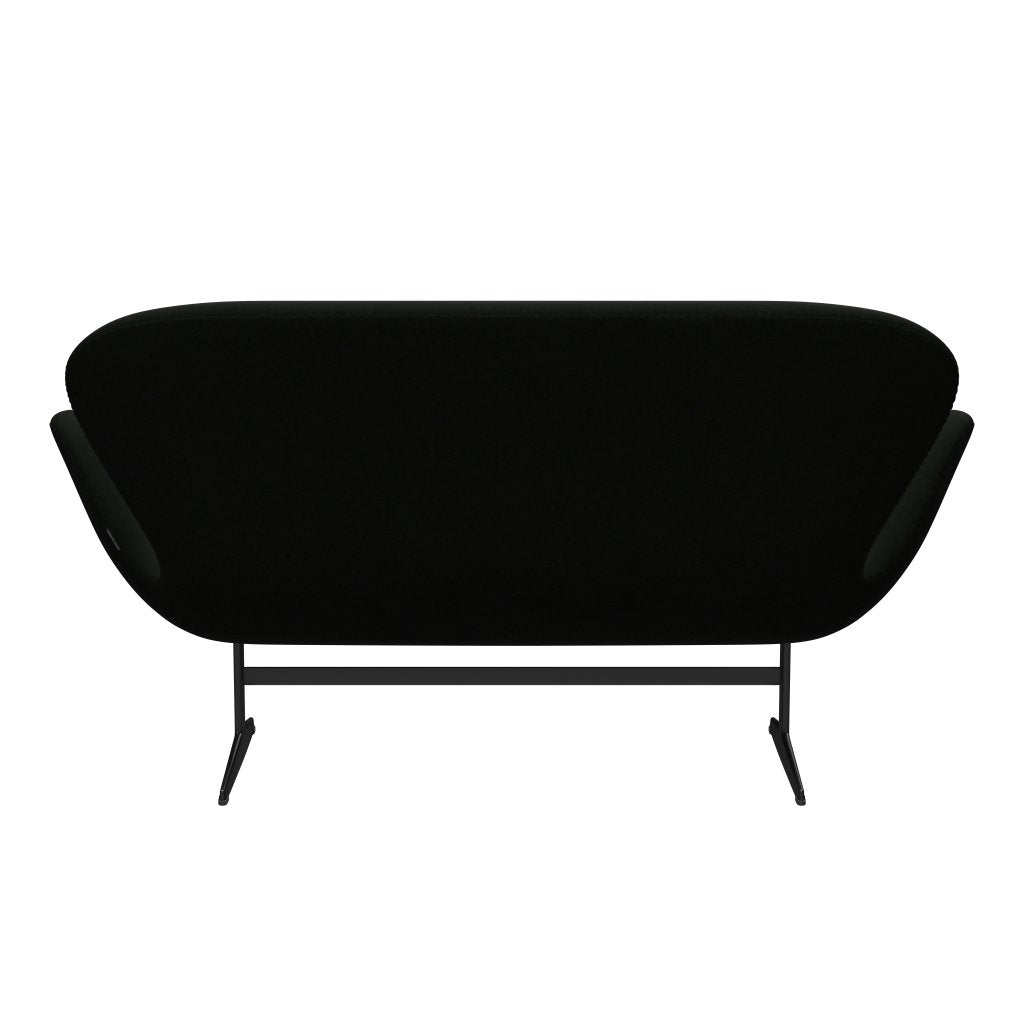 Fritz Hansen Swan divano 2 posti, nero laccato/comfort nero (60009)