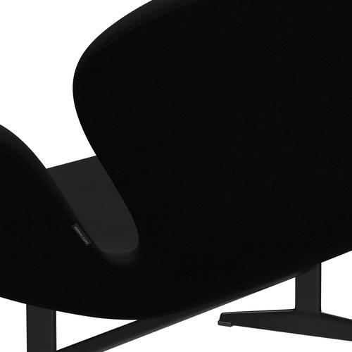 Fritz Hansen Swan Sofa 2 -zits, zwart gelakt/comfortblack (60009)