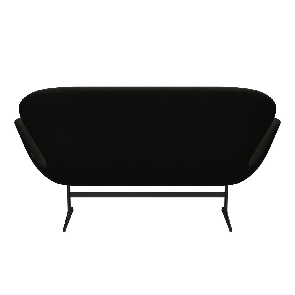 Fritz Hansen Canapé de cygne 2 places, laquée noire / confort noire (61013)