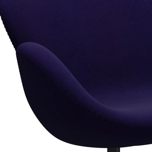 Fritz Hansen Canapé de cygne 2 places, laquée noire / divina violet sombre (692)