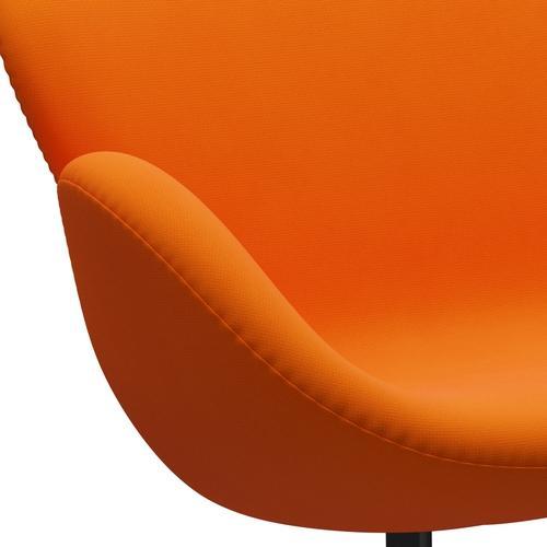 Fritz Hansen Canapé de cygne 2 places, orange laquée / renommée noire (63077)