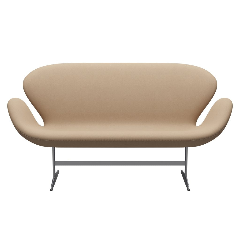 Fritz Hansen Swan Sofa 2 seters, sølvgrå/komfort beige (61003)