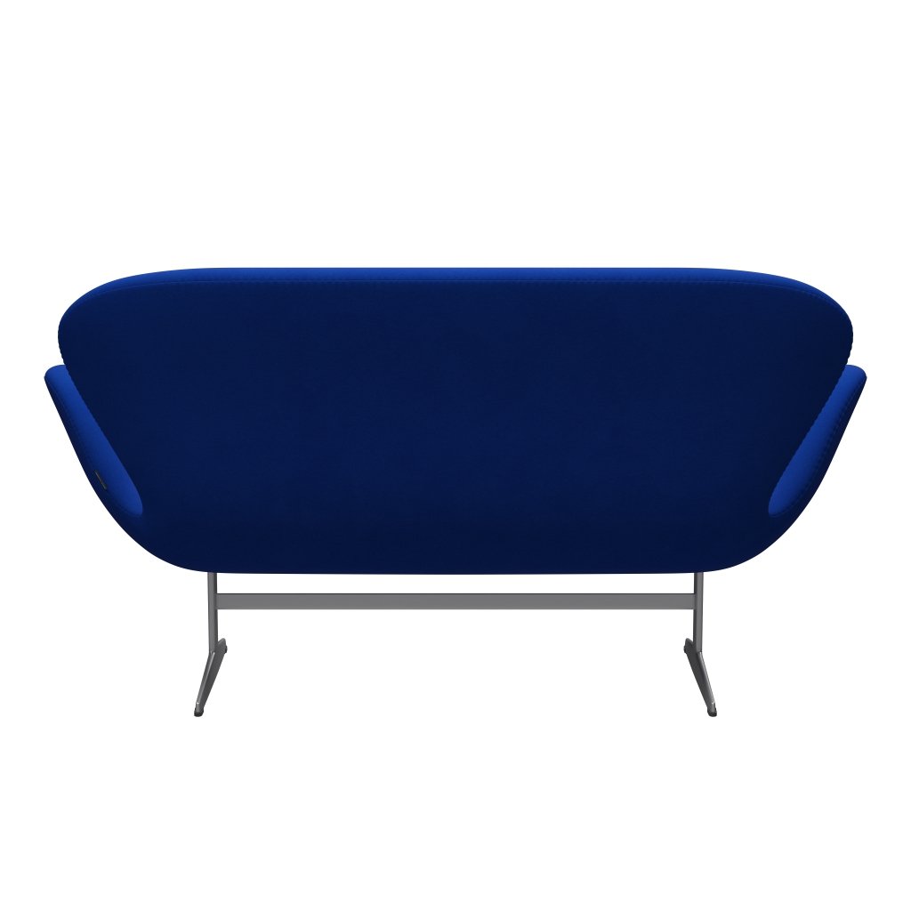 Fritz Hansen Swan Sofa 2 -zits, zilvergrijs/comfortblauw (00035)