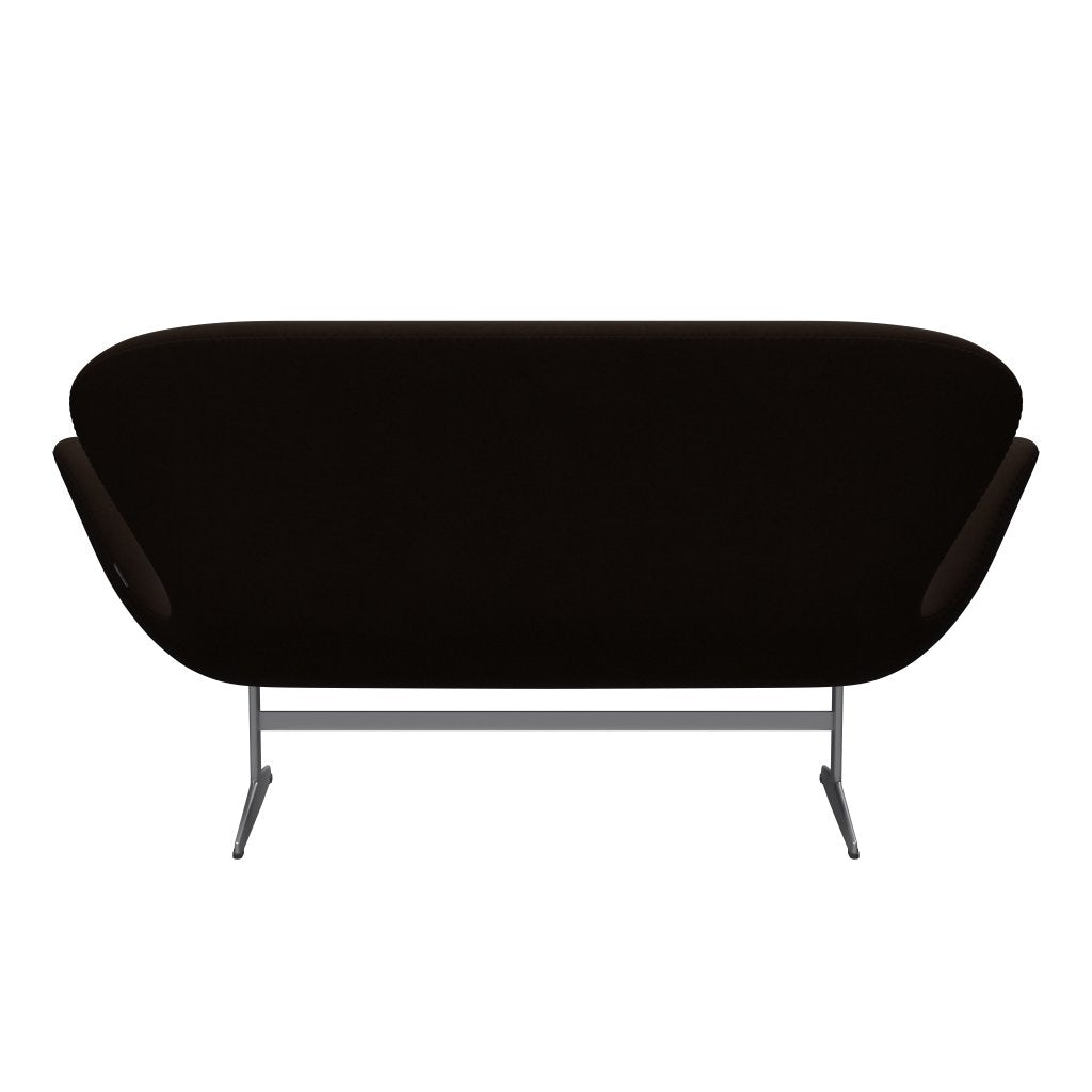 Fritz Hansen Swan divano 2 posti, grigio argento/marrone comfort (01566)