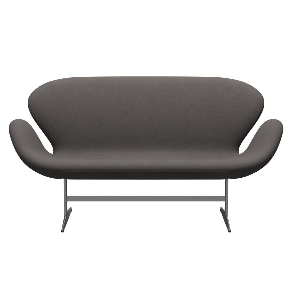 Fritz Hansen Canapé de cygne 2 places, gris argenté / gris foncé (60008)