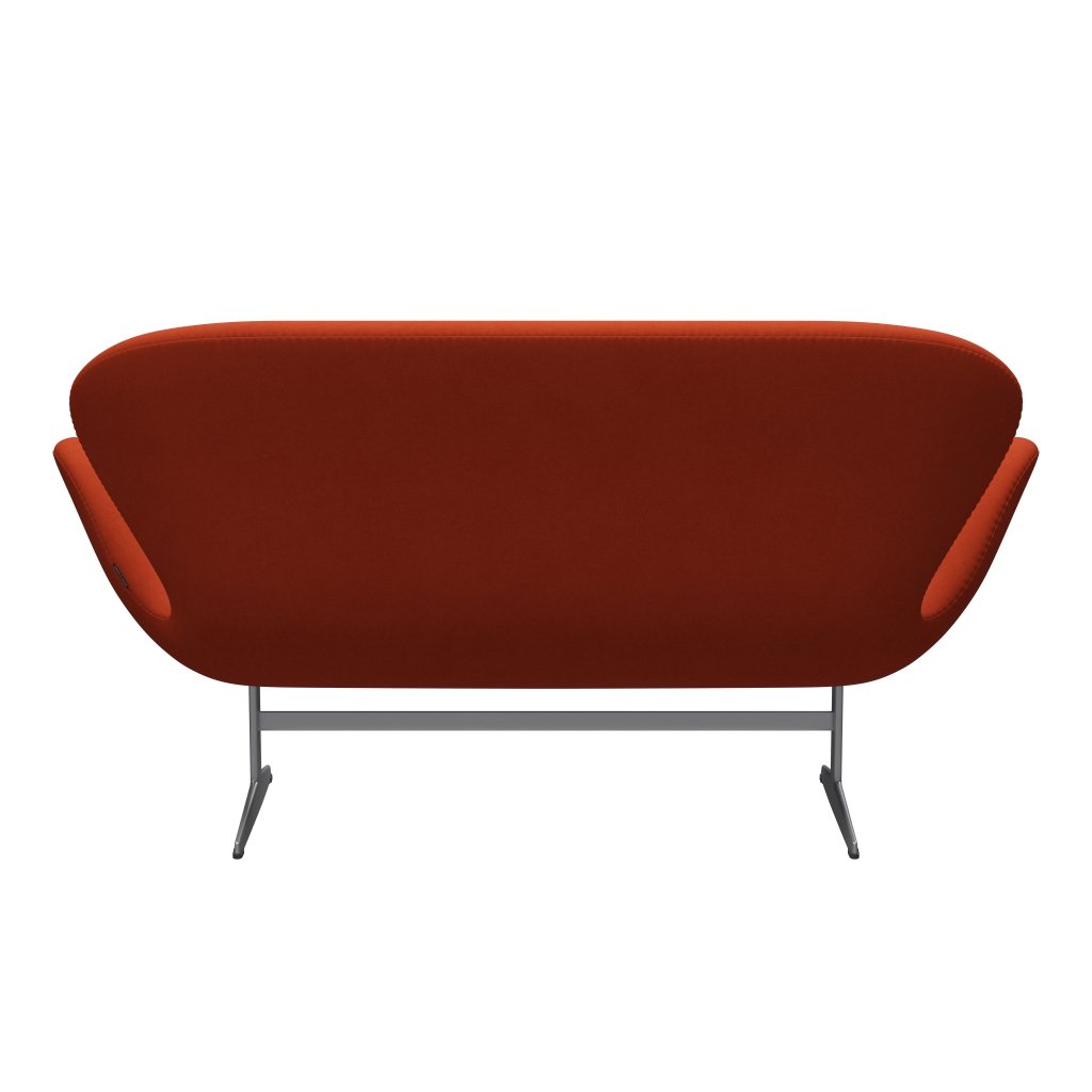 Fritz Hansen SWAN SOFA 2 -sits, Silver Grey/Comfort Rust Red (09055)