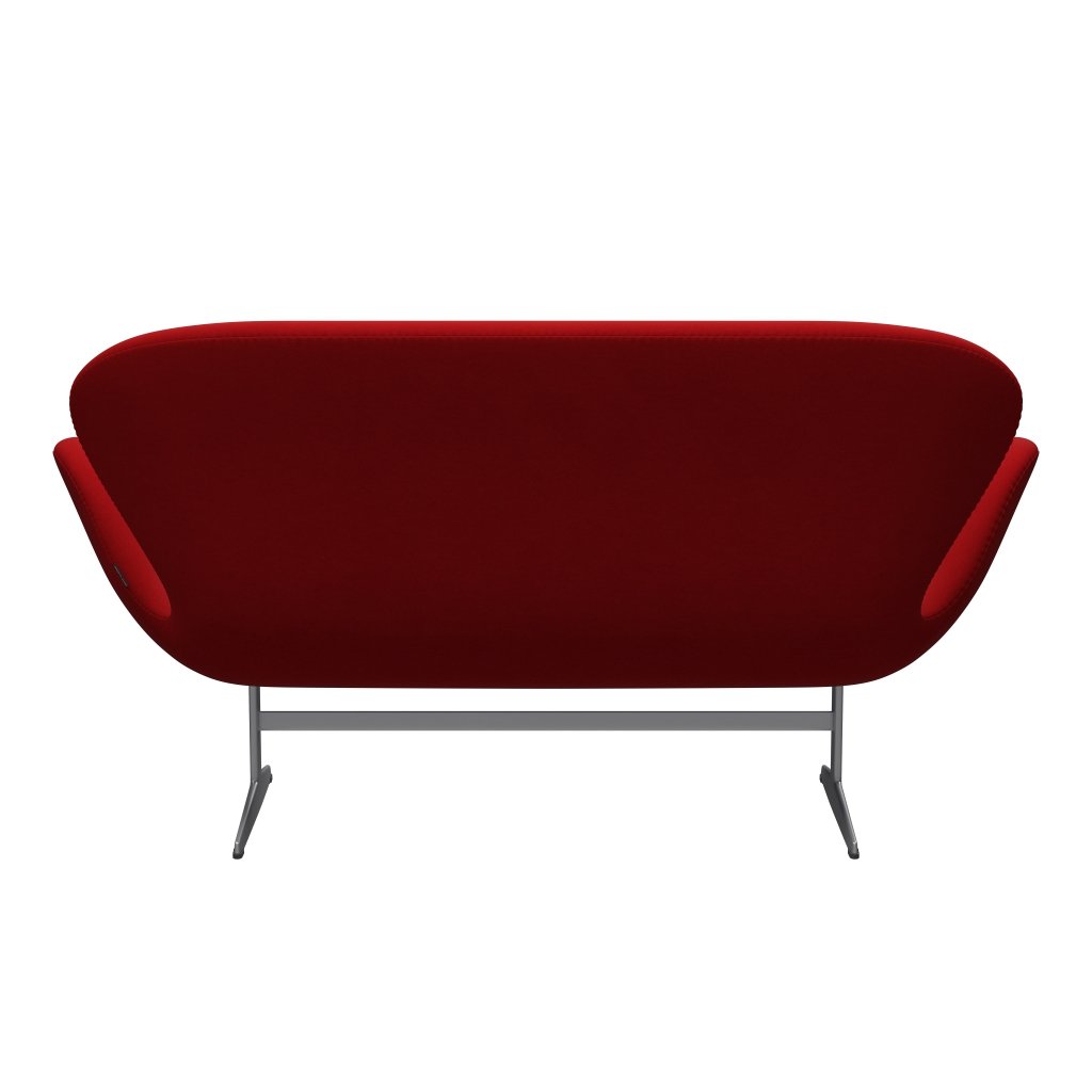 Fritz Hansen Swan Sofa 2 Seater, Silver Grey/Comfort Red (01414)