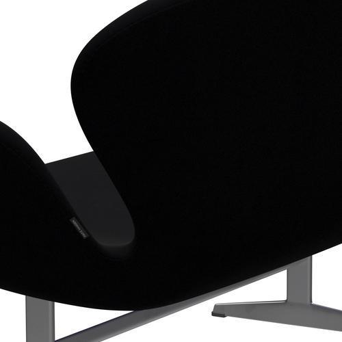 Fritz Hansen Swan Sofa 2 -zits, zilvergrijs/comfortblack (00050)