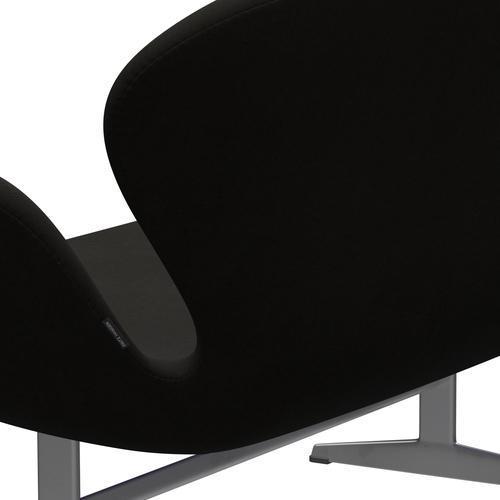 Fritz Hansen Swan Sofa 2 -zits, zilvergrijs/comfortblack (61013)