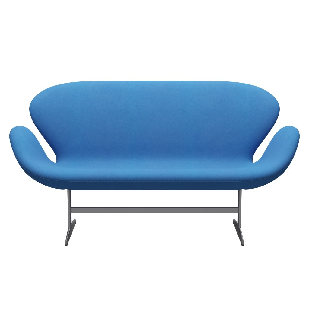 Fritz Hansen Swan Sofa 2 -sæder, Silver Grey/Divina Light Blue (742)