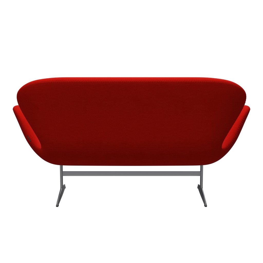 Fritz Hansen Swan Sofa 2 seters, sølvgrå/divina rød (562)