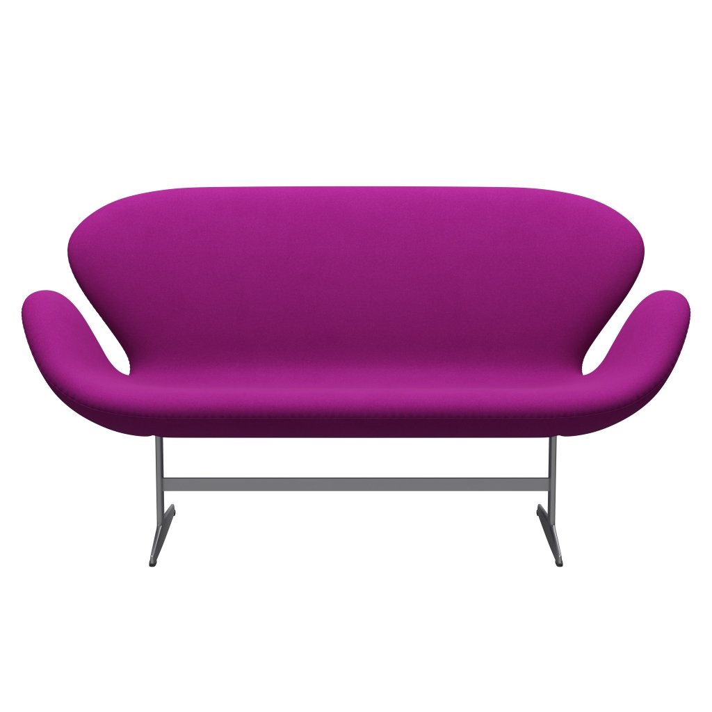 Fritz Hansen SWAN SOFA 2 -sits, Silver Grey/Divina Violet (666)