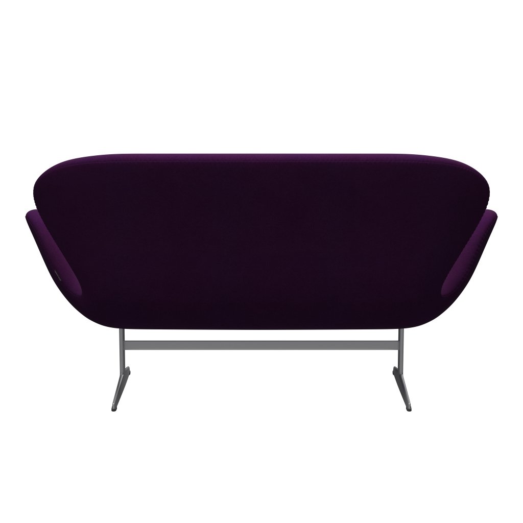 Fritz Hansen Swan Sofa 2-Sitzer, Silbergrau/Divina Violett (696)