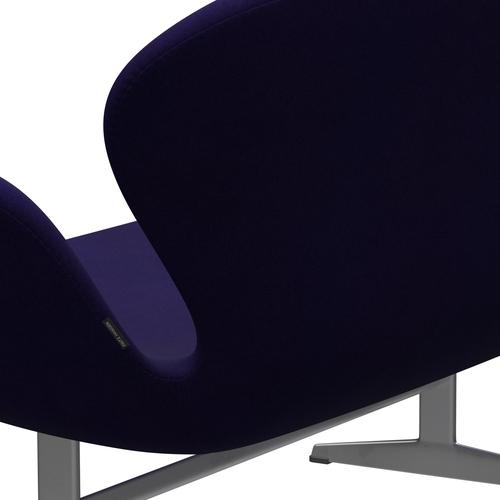 Fritz Hansen Canapé de cygne 2 places, gris argenté / divina violet sombre (692)