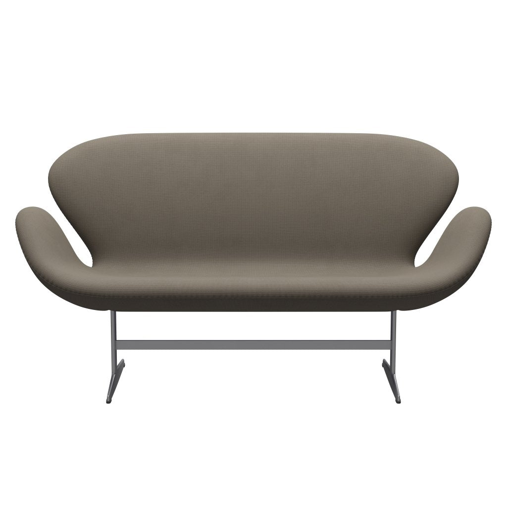 Fritz Hansen Swan Sofa 2-Sitzer, Silbergrau/Fame Beige (61003)